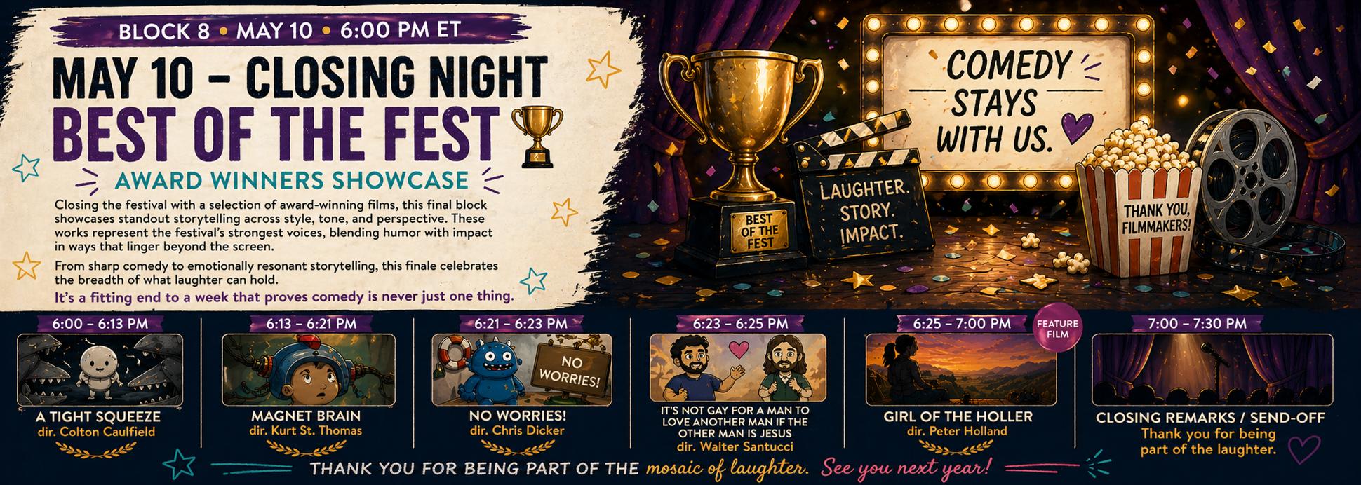 Block 8: Best of the Fest// Award Winners//Encore